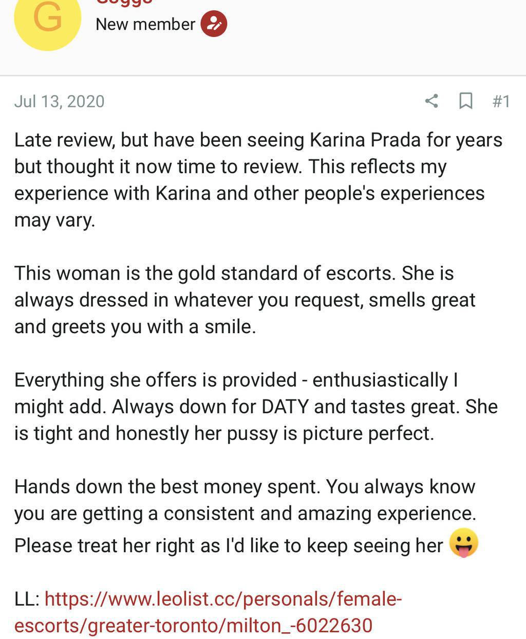 QEW/Erin MillsThe Highly Reviewed Karina Experience