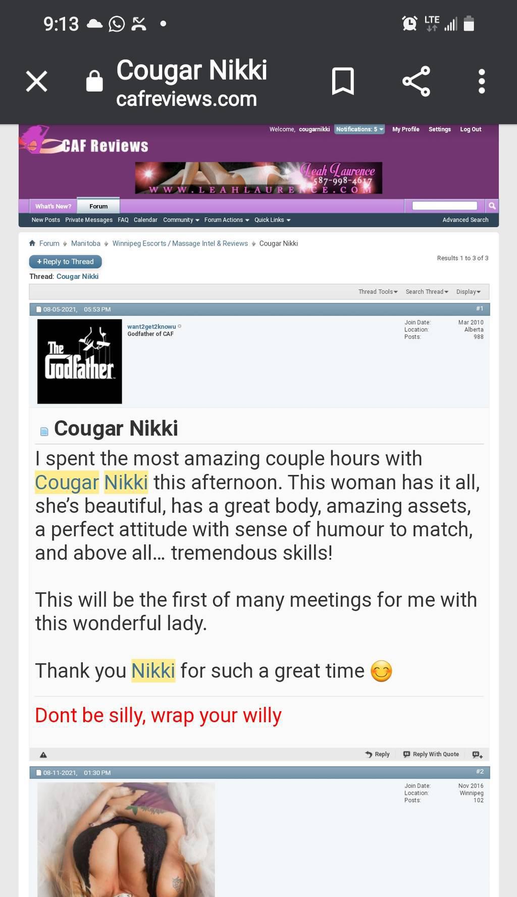 Im coming back in APRIL SEXY COUGAR NIKKI